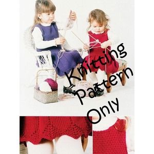 New Bev Galeskas Fiber Trends CH29E Sisters Dress Knitting Pattern Girls 1-4 Yrs